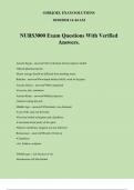 NURS3000 Exam Questions With Verified Answers.