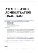 ATI MEDICATION ADMINISTRATION FINAL EXAM