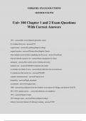 Univ 104 Chapter 1 and 2 Exam Questions With Correct Answers