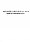 RN VATI Adult Medical Surgical Exam Latest (2024) Questions and Answers Graded A+