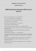 URBS Final Exam Questions With Correct Answers