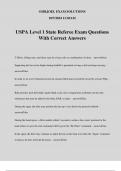 USPA Level 1 State Referee Exam Questions With Correct Answers