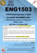 ENG1503 October November PORTFOLIO (Q1 & Q2 COMPLETE ANSWERS) Semester 2 2024 - DUE 23 October 2024