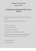 Virology Exam 2 Questions With Correct Answers