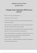 Virology Exam 2 Questions With Correct Answers