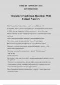 Viticulture Final Exam Questions With Correct Answers