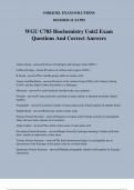 WGU C785 Biochemistry Unit2 Exam Questions And Correct Answers