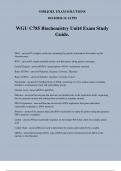 WGU C785 Biochemistry Unit4 Exam Study Guide.