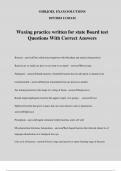 Waxing practice written for state Board test Questions With Correct Answers