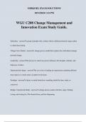 WGU C208 Change Management and Innovation Exam Study Guide.