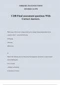 C208 Final assessment questions With Correct Answers.