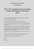 WGU C157 - Essentials of Advanced Nursing Practice Field Experience Exam Study Guide.