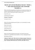 NR 567 ADVANCED PHARMACOLOGY  WEEK 1-7  TEST 2024 QUESTIONS AND ANSWERS GRADED A+