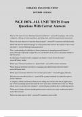 WGU D076- ALL UNIT TESTS Exam Questions With Correct Answers