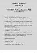 WGU D076 PA Exam Questions With Correct Answers