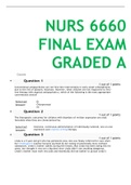 NURS 6660 FINAL EXAM GRADED A