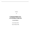 Criminal Behavior A Psychological Approach, 11e Curt Bartol, Anne Bartol (Test Bank)