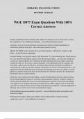 WGU D077 Exam Questions With 100% Correct Answers