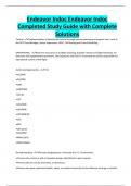 Endeavor Indoc Endeavor Indoc Completed Study Guide with Complete Solutions