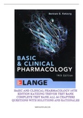 BASIC AND CLINICAL PHARMACOLOGY 14TH EDITION KATZUNG TREVOR TEST BANK COMPLETE TEST BANK ALL 64 CHAPTERS QUESTIONS WITH SOLUTIONS AND RATIONALES