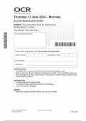 OCR 2024 A Level Drama and Theatre H459/43 Deconstructing Texts for Performance - Earthquakes in London Question Paper & Mark Scheme (Merged)