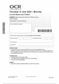 OCR 2024 A Level Drama and Theatre H459/46 Deconstructing Texts for Performance :The Crucible Question Paper & Mark Scheme (Merged