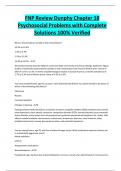 FNP Review Dunphy Chapter 18 Psychosocial Problems with Complete Solutions 100% Verified