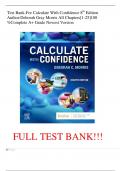 Test Bank-For Calculate With Confidence 8th Edition Author:Deborah Gray Morris All Chapters[1-25]1OO %Complete A+ Grade Newest Version