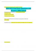 GEB 3213 Final Exam Questions and Answers 100% Solved