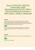 Exam 2: NUR 2755 / NUR2755 (Latest 2024 / 2025) Multidimensional Care IV / MDC 4 | Test Guide Questions & Answers | 100% Correct | Grade A - Rasmussen