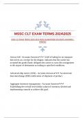 MSSC CLT EXAM TERMS 20242025 WITH GUARANTEED ACCURATE ANSWERS |VERIFIED