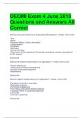 DEOMI Exam 4 June 2018 Questions and Answers All Correct 