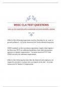 MSSC CLA TEST QUESTIONS WITH GUARANTEED ACCURATE ANSWERS |VERIFIED