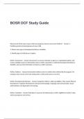 BOSR DCF Exam Study Guide Questions and Answers