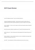 DCF Exam Review Questions and Answers