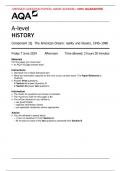 AQA JUNE 2024 A-level HISTORY Component 2Q The American Dream: reality and illusion, 1945–1980 MERGED QUESTION PAPER> MARK SCHEME> 100% GUARANTEE 