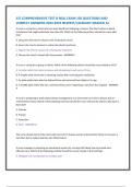 ATI COMPREHENSIVE TEST B REAL EXAM 150 QUESTIONS AND  CORRECT ANSWERS 2024-2025 NEWEST//ALREADY GRADED A+ A nurse is caring for a client who has acute blood loss following a trauma. The client refuses a blood  transfusion that might potentially save their