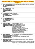 PHASE 1 EXAM-- 720 ACADEMY TEST WITH VERIFIED ANSWERS GRADED A+