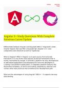 Angular 2+ Study Questions With Complete Solutions Latest Update