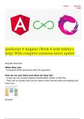 JavaScript & Angular (Week 4 with Ashley-s help) With complete solutions latest update