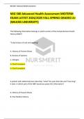 NSG 500 Advanced Health Assessment MIDTERM  EXAM LATEST 2024/2025 FALL-SPRING GRADED A+ (WILKIES UNIVERSITY)