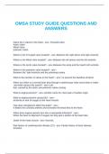 OMSA 2023-2024 QUESTIONS AND ANSWERS