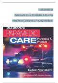 TEST BANK For Paramedic Care - Principles and Practice, 6th Edition, Volume 1 - 5 by Bledsoe, Verified Chapters, Complete Newest Version