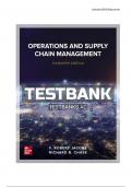 Test Bank - Operations and Supply Chain Management 16th Edition, (Jacobs, 2024) /Chapters 1 - 22 / All Chapters | LATEST Complete SOLUTIONS | STUDY GUIDE