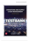 Test Bank For Operations and Supply Chain Management, 16th Edition by F. Robert Jacobs All Chapters 1 - 22 LATEST UPDATED WITH COMPLETE SOLUTIONS 2024