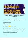 ATI Safe Dosage/ Questions with Certified Solutions: 