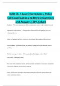 IAED Ch. 5 Law Enforcement / Police Call Classification and Review Questions and Answers 100% Solved