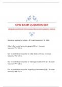 CPSI EXAM QUESTION SET WITH GUARANTEED ACCURATE ANSWERS |VERIFIED  