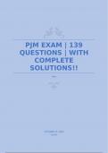 PJM EXAM | 139 QUESTIONS | WITH COMPLETE SOLUTIONS!!