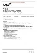 AQA JUNE 2024 A-level ENGLISH LITERATURE B 7717/1A Paper 1A Literary genres: Aspects of tragedy HOME OF LEGIT AQAs 2024 ENGLISH LANGUAGE AND LITERATURE